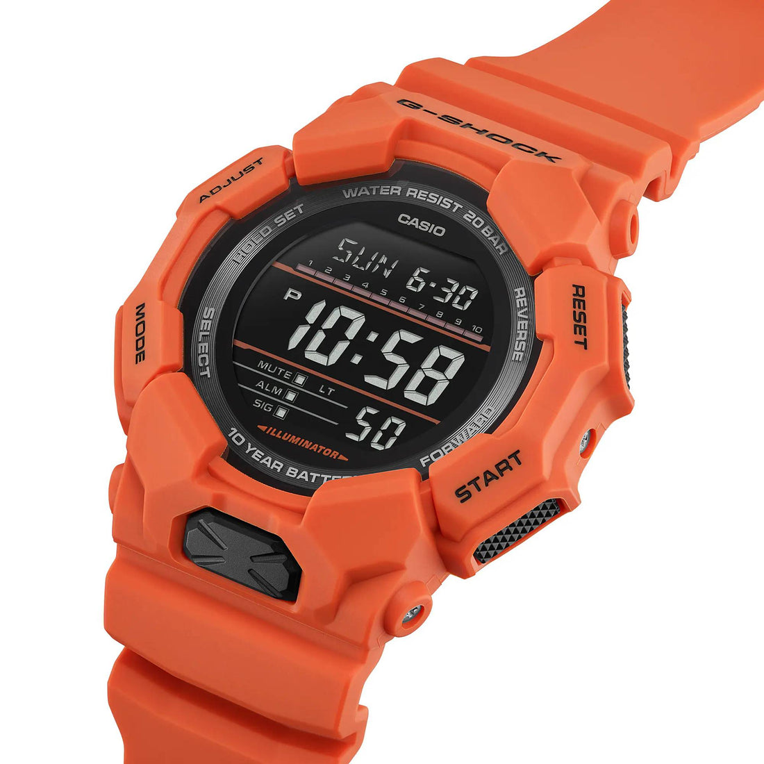 Orologio Uomo Casio G-SHOCK Arancione Digitale 10 Anni Batteria GA-010-4ER