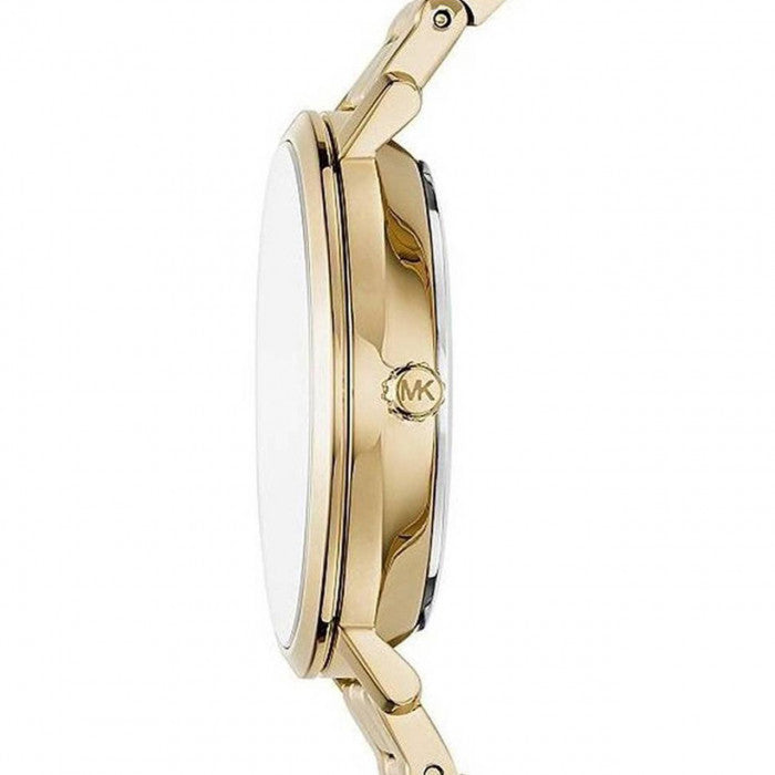 Orologio Donna Michael Kors Acciaio Dorato Fiori Solo Tempo Zirconi MK3881