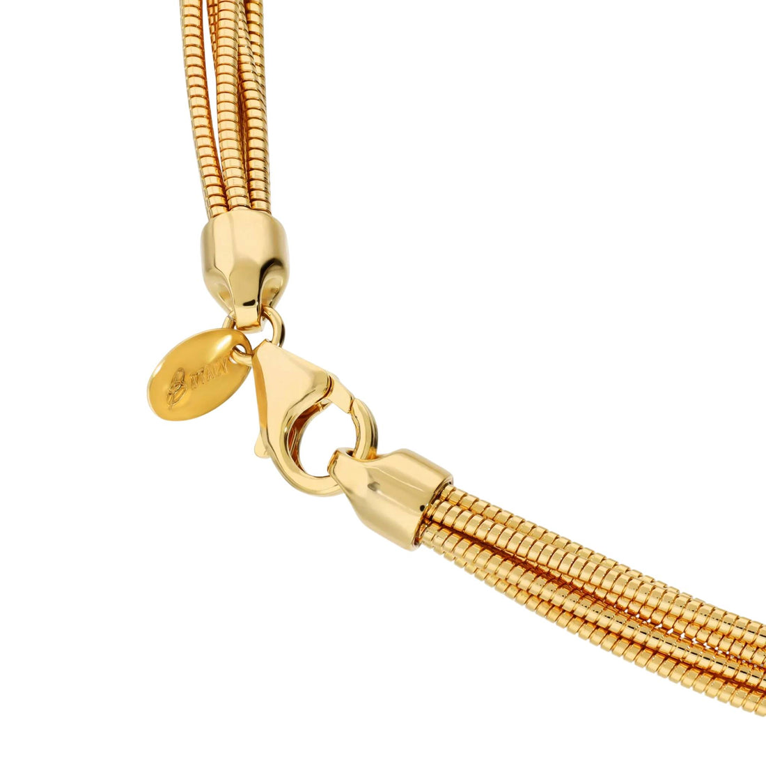 Collana Donna Etrusca Bronzo Dorato Maglia Tubogas Lucida WSET00986.YG