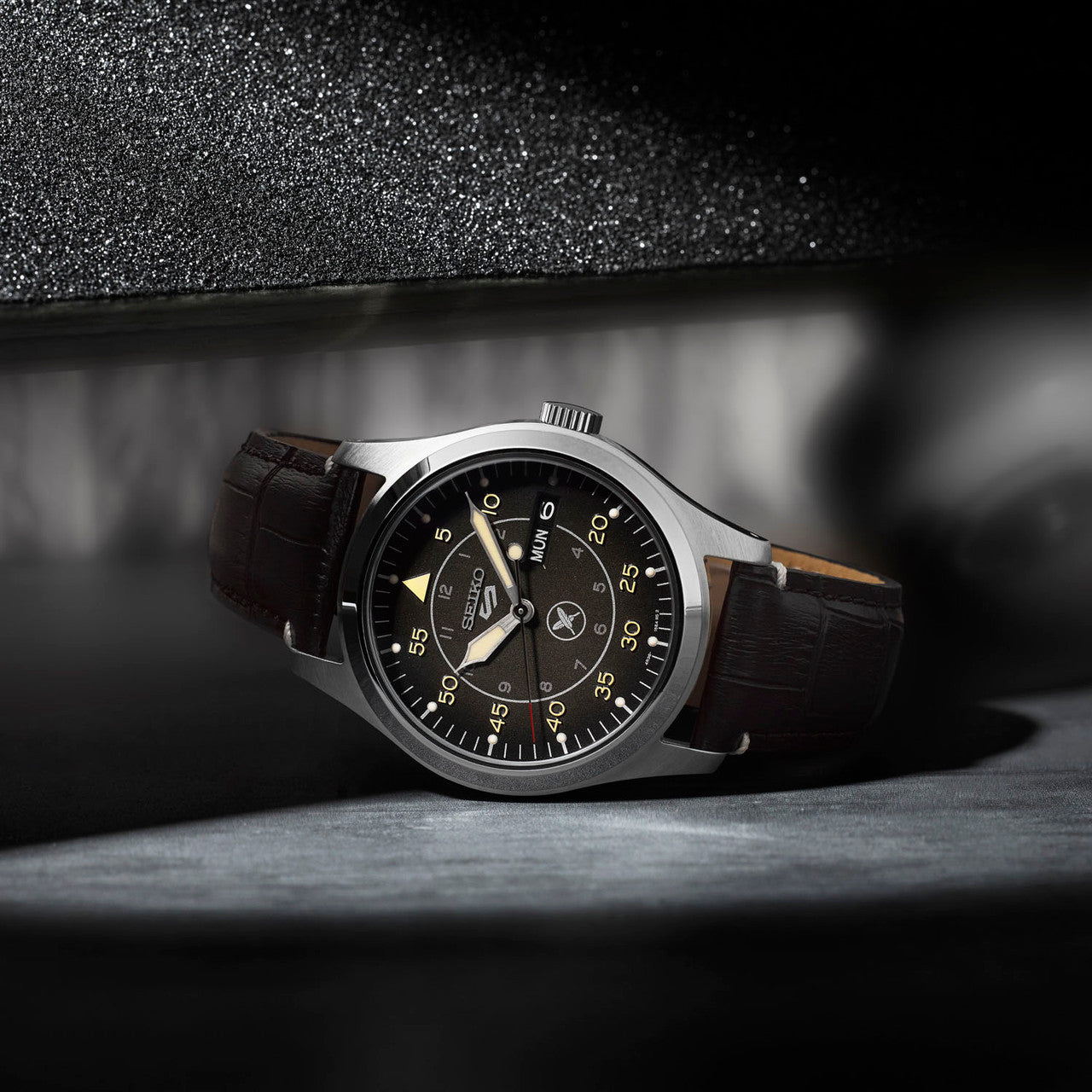 Orologio Uomo Seiko 5 Yuto Horigome Edizione Limitata Pelle Nero SRPL31K1