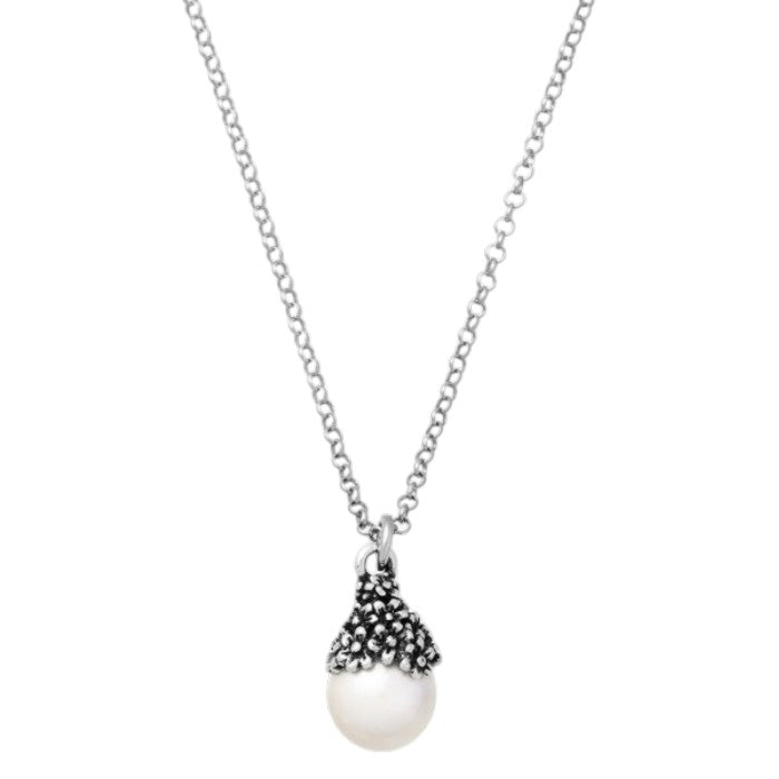 Collana Donna Giovanni Raspini Argento 925 Pendente Drops Margherite Perla Naturale 11107