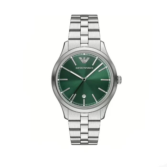 Orologio Uomo Emporio Armani Acciaio Quarzo Solo Tempo Data Verde AR11734