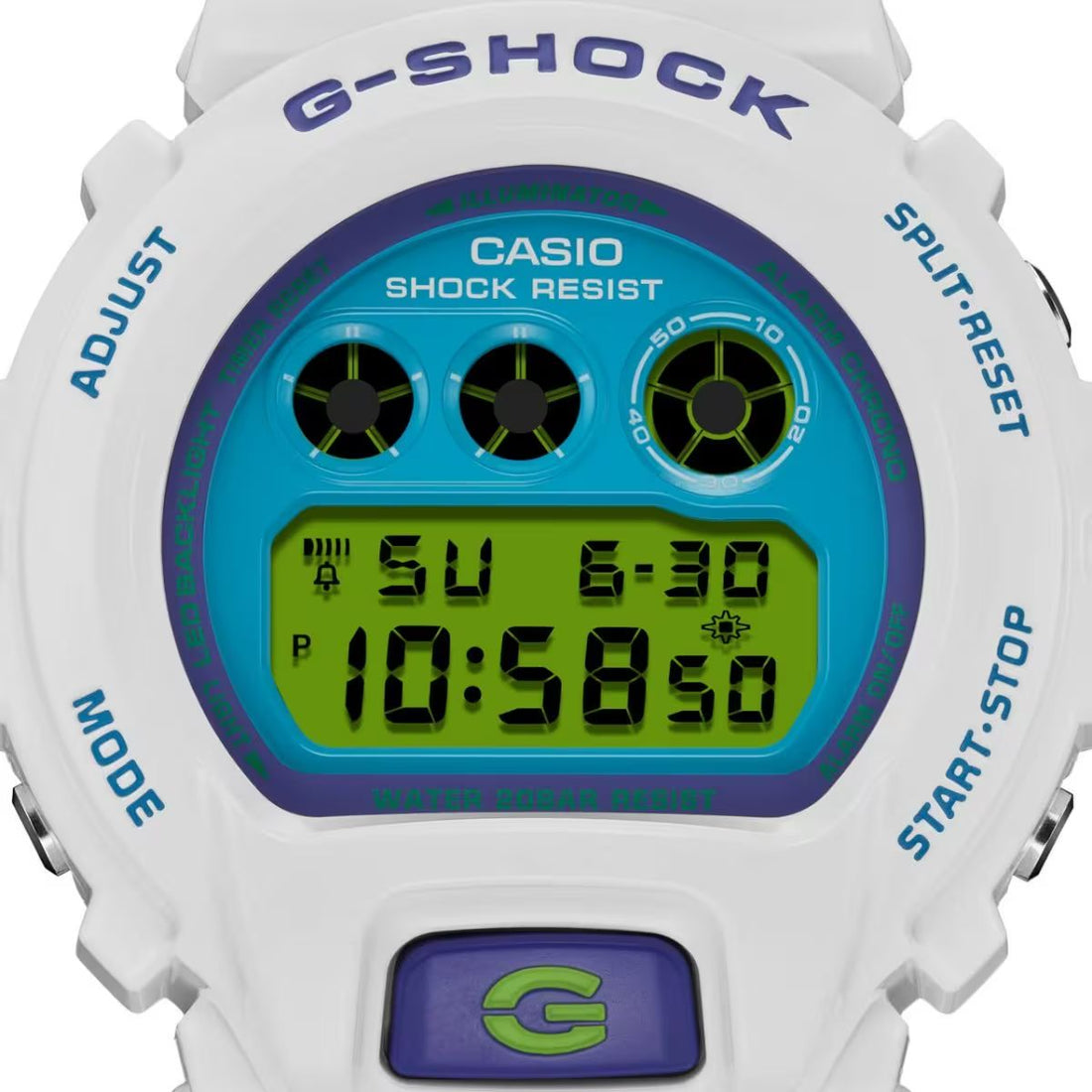 Orologio Unisex Casio G-SHOCK Quarzo Digitale Bianco Turchese DW-6900RCS-7ER