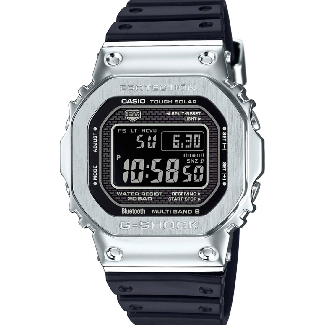 Orologio Uomo Acciaio Casio G-SHOCK GMW-B5000-1ER Quarz Bluetooth Carica Solare