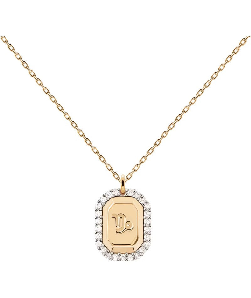 Collana Donna PDPaola Argento 925 Dorato capricorno Zirconi CO01-577-U