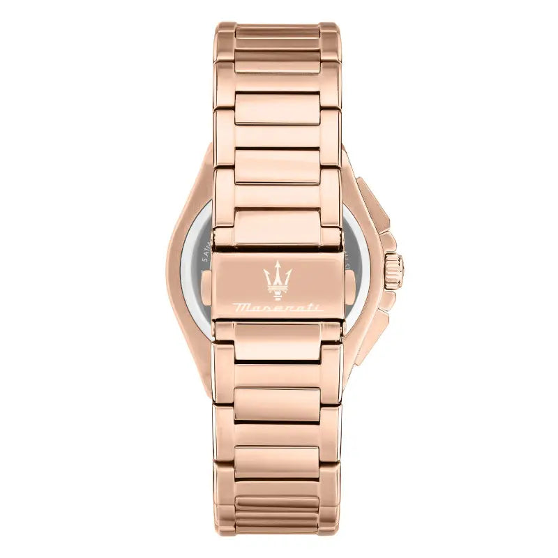 Orologio Uomo Maserati Acciaio rosè Lucido Quarzo verde crono Data R8873653001