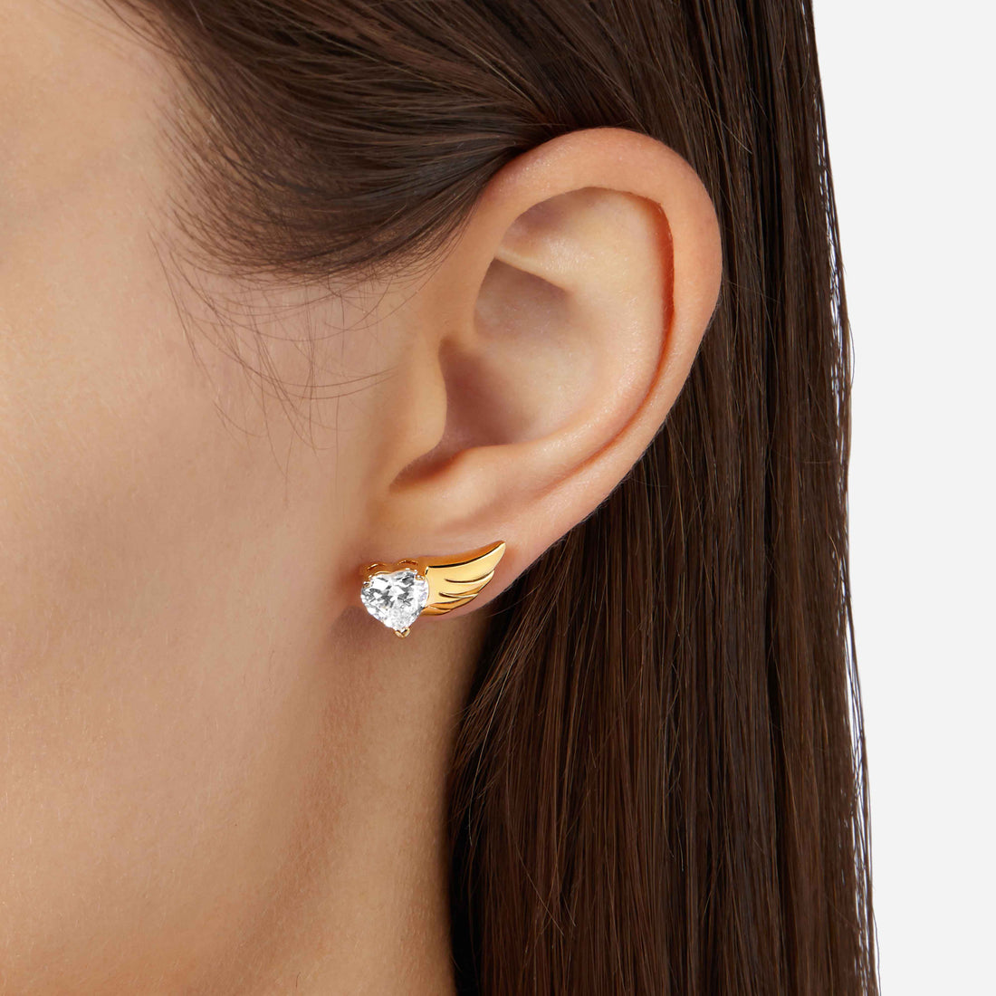 Orecchini Donna Chiara Ferragni Acciaio Dorato Cuore Ali J19AVH07