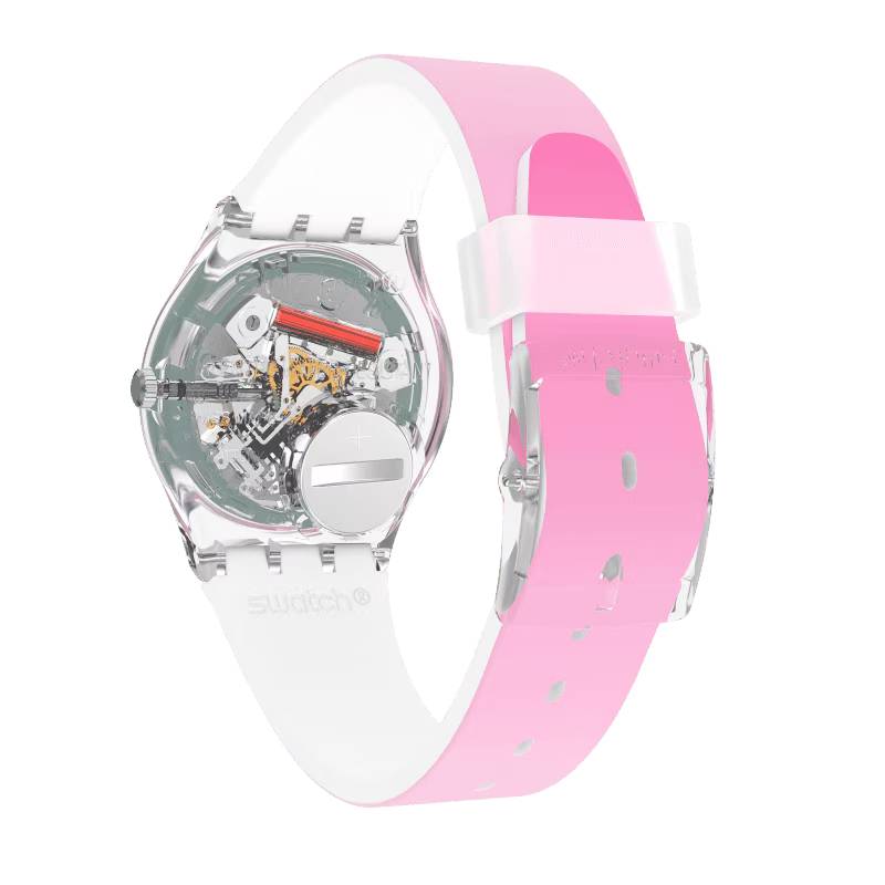 Orologio Donna Bambina Swatch Ultrafushia Quarzo Doppia Data Rosa GE719