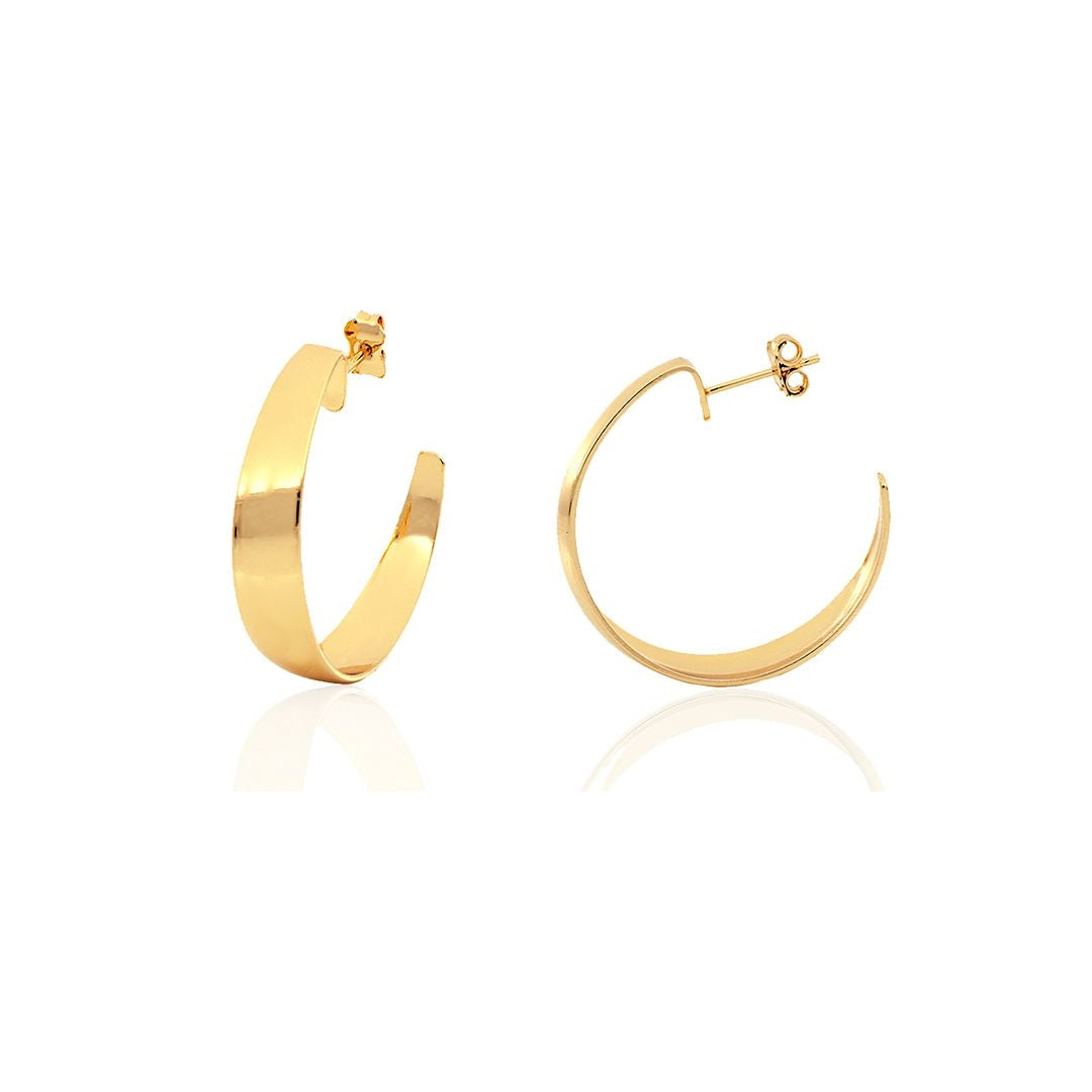 Orecchini Donna Unoaerre 1AR Bronzo Dorato Liscio Semicerchio Lucido 499248