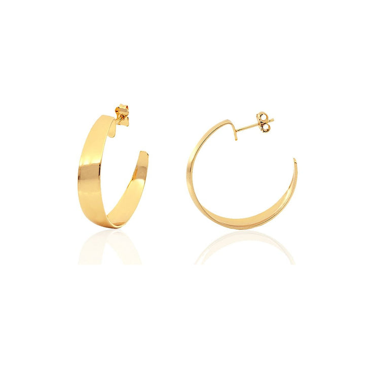 Orecchini Donna Unoaerre 1AR Bronzo Dorato Liscio Semicerchio Lucido 499248