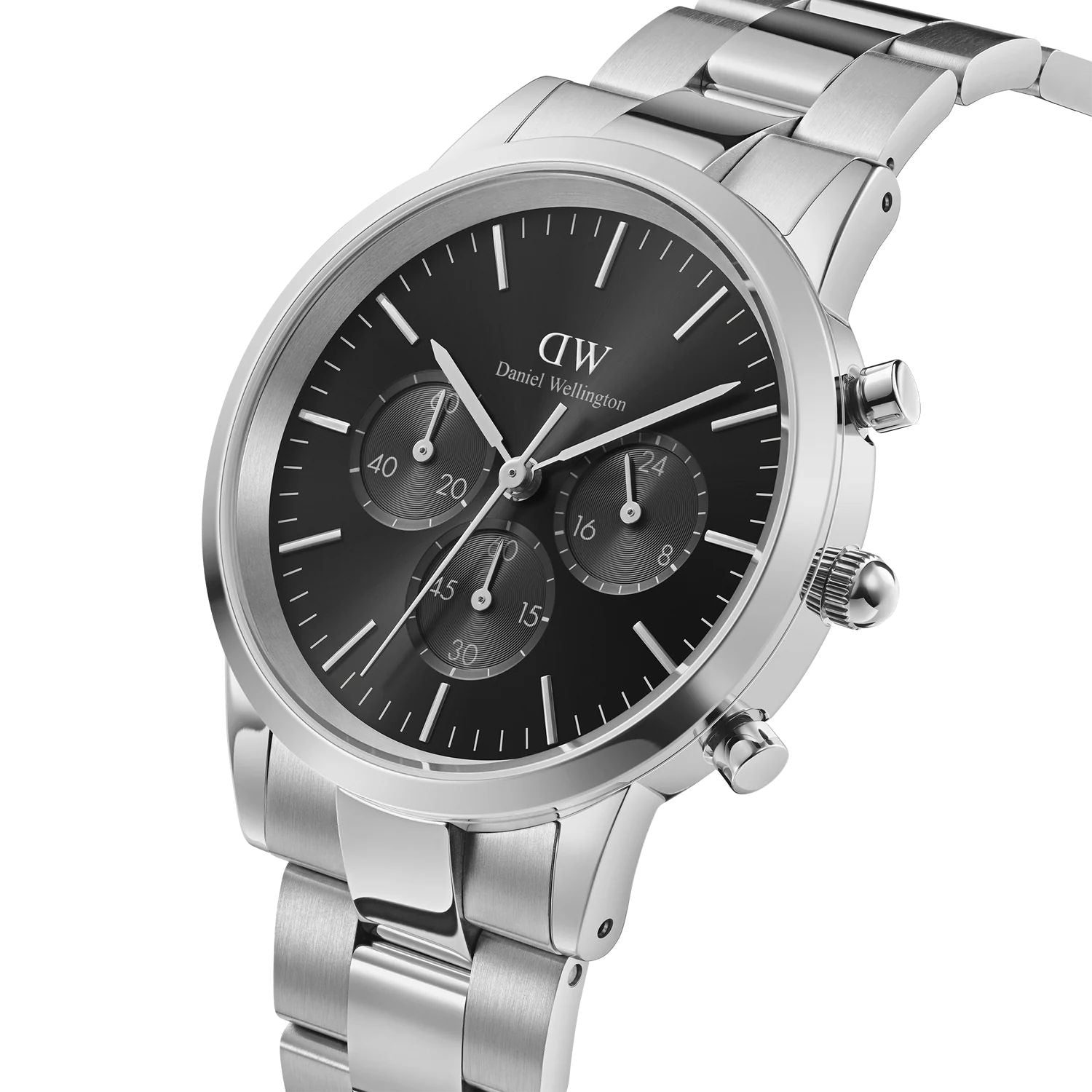 Orologio Uomo Daniel Wellington Cronografo Quarzo Acciaio Nero 42 mm DW00100645