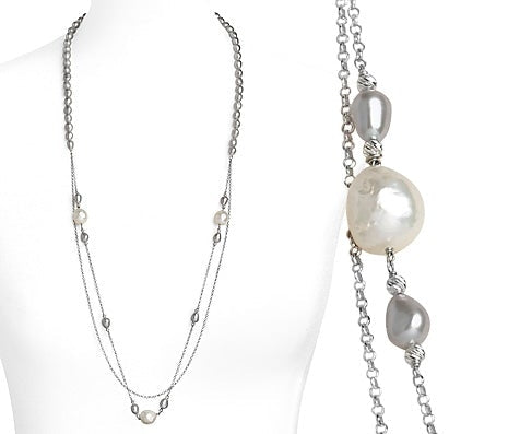 Collana Donna Mikiko argento 925 Perla fresh 6/7 mm