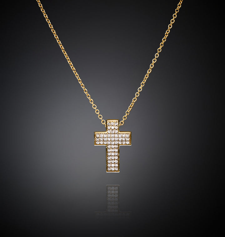 Collana Donna Chiara Ferragni Acciaio Croce Classica Zirconi Bianchi J19AWC09