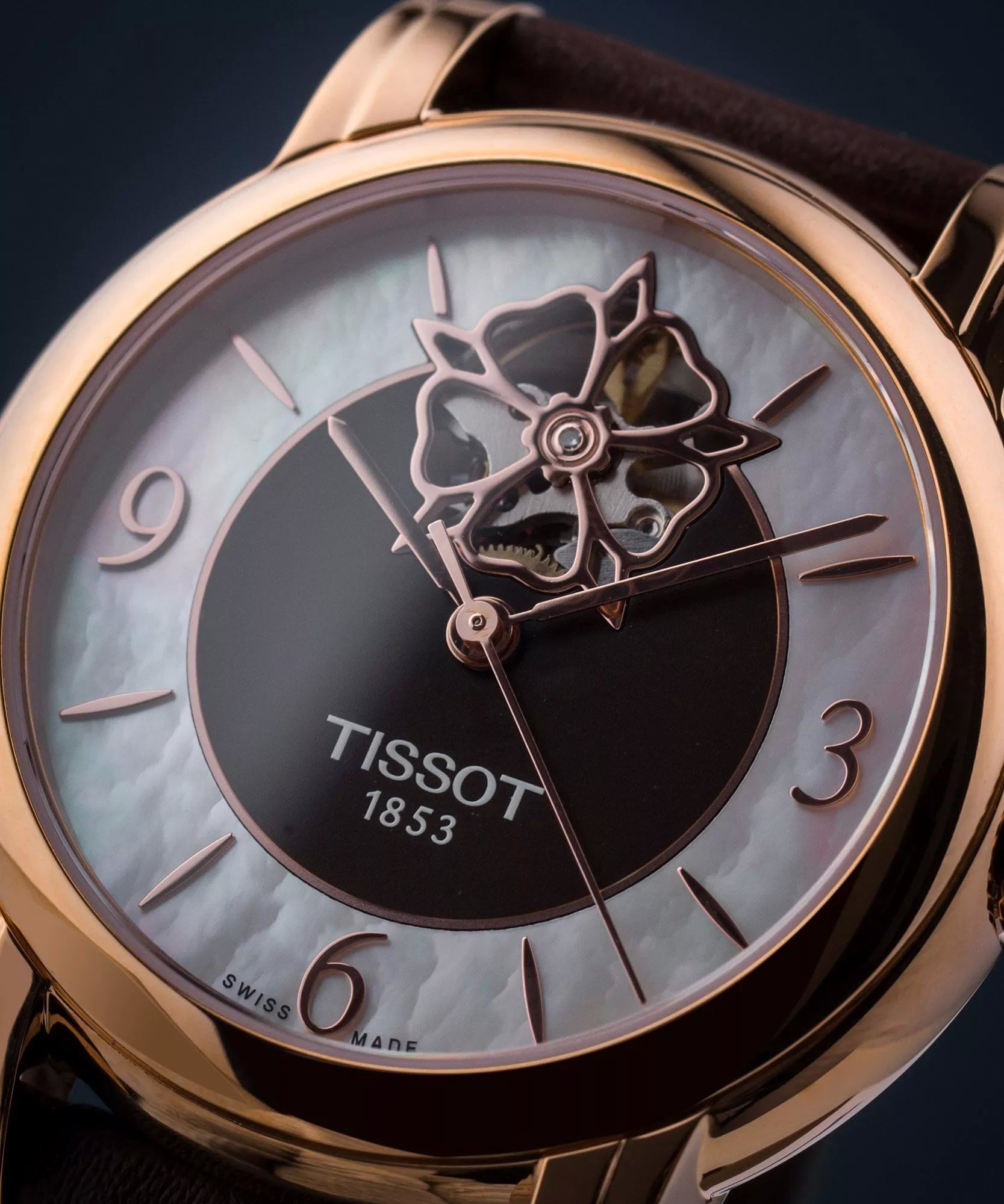 Orologio Tissot donna Lady Heart Powermatic 80 Open Heart Diamond T0502073711704