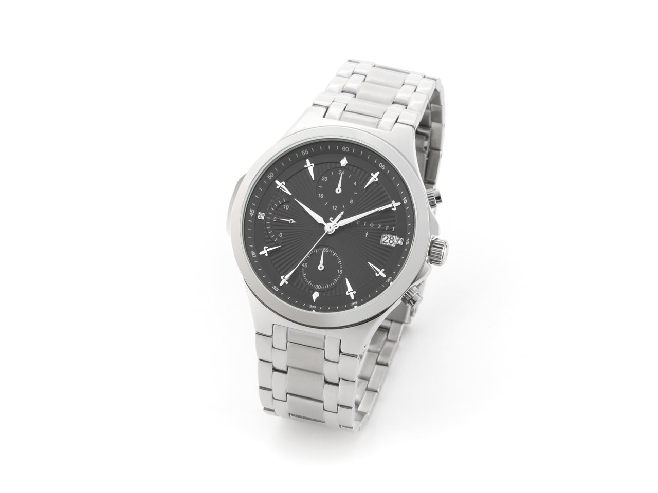 Orologio Uomo Cesare Paciotti Acciaio Quarzo Cronografo Nero Data TSCR227