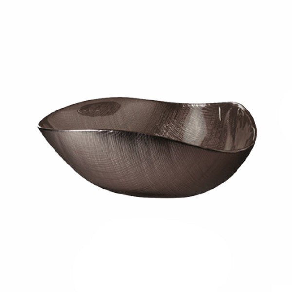 Centrotavola Cristallo Smalto Onlylux Nicchio 20 cm Cioccolata OL02662