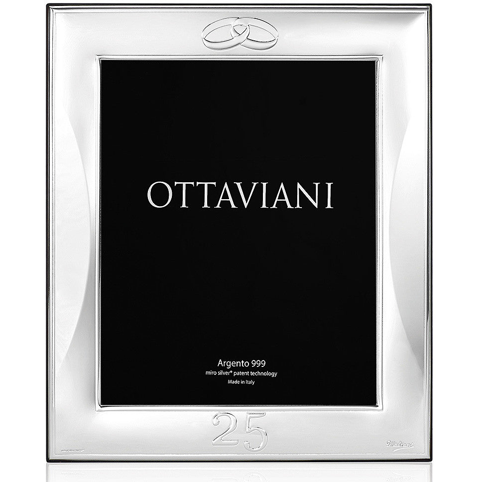 Cornice Ottaviani Argento 18x24 25° Anniversario Matrimonio 5001