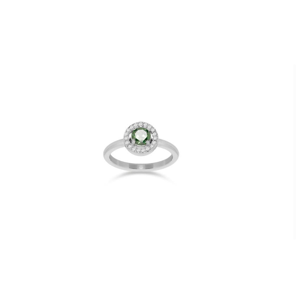 Anello Donna Liu Jo Acciaio Con Zircone verde LJ2272M16