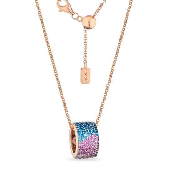 Collana Donna Argento 925 Dorato Zirconi Colorati CL140RM