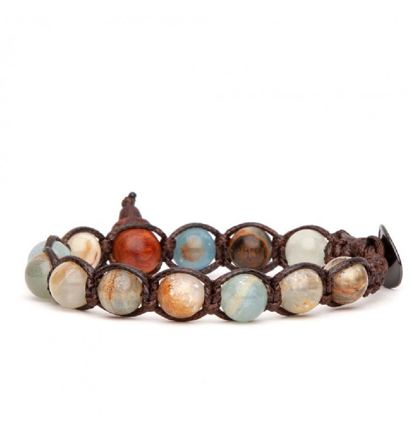 Bracciale Uomo Tamashii Pietra 8 mm Calcite Blue BHS900-301