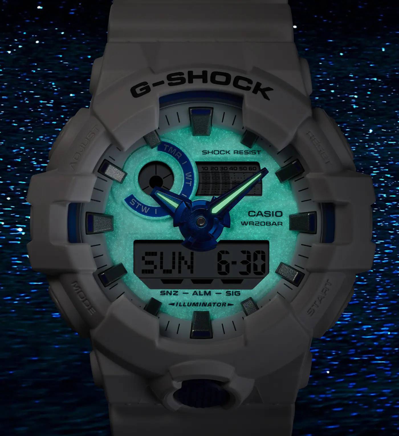 Orologio Uomo Casio G-SHOCK Bianco Luminescente GA-700HDS-7AER
