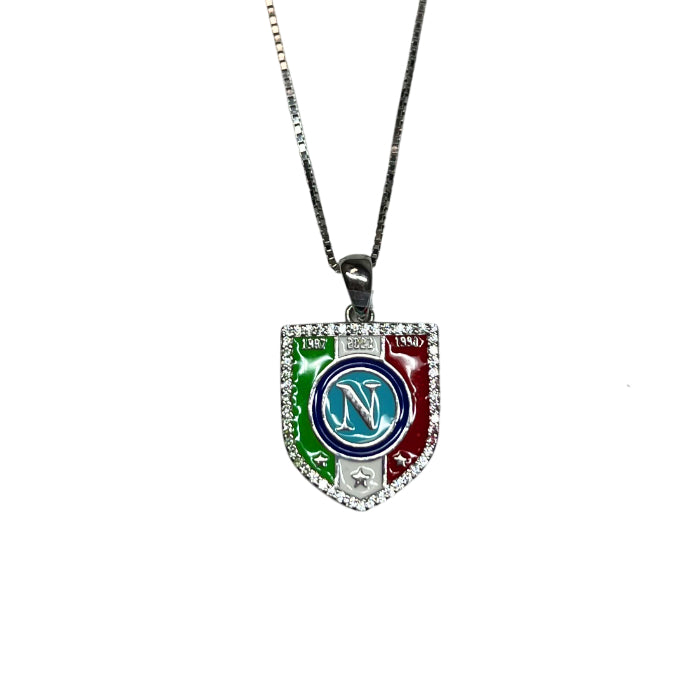 Collana Uomo Re Mida Quarto Scudetto Napoli Smalto Zirconi CL-C-3