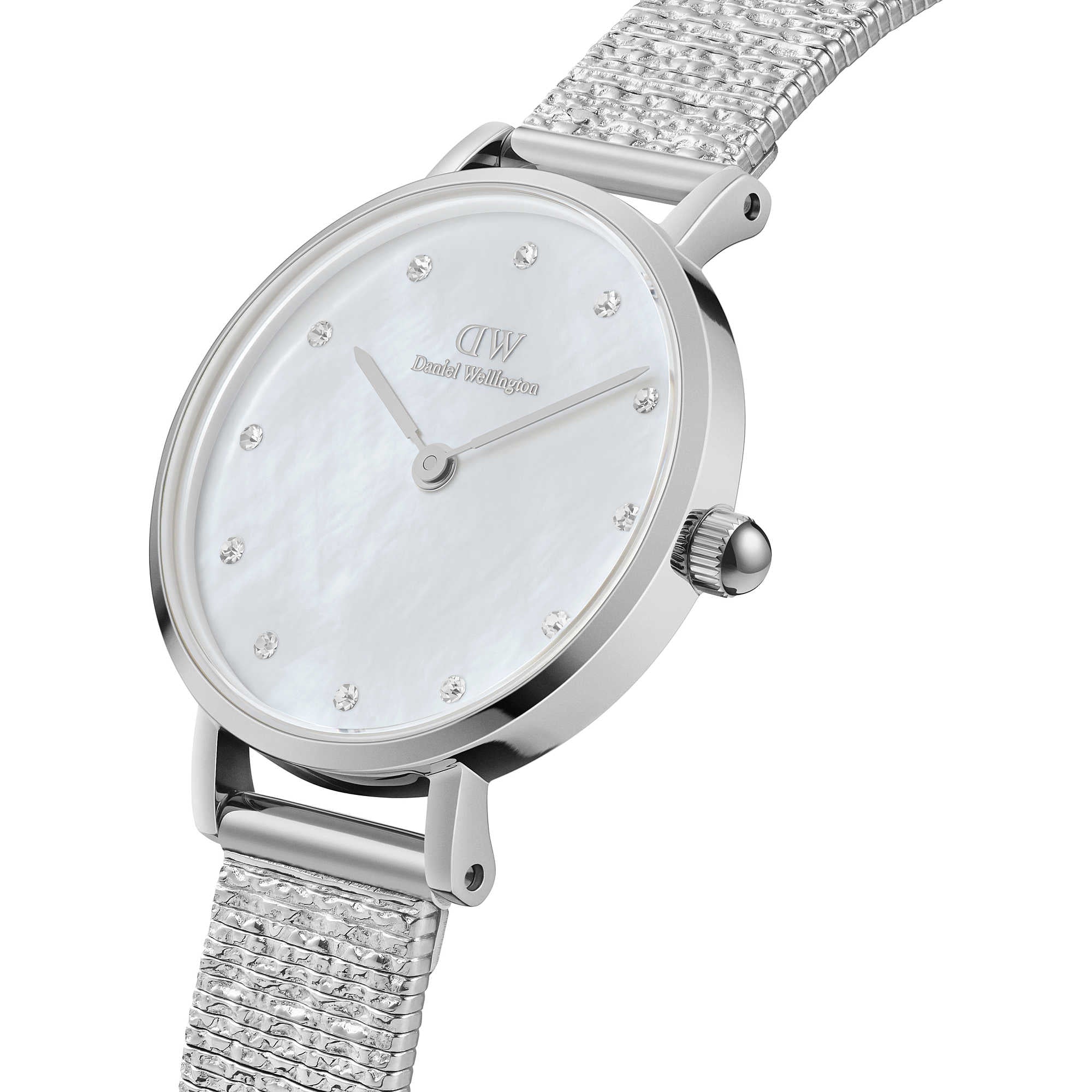 Orologio Donna Daniel Wellington Acciaio Petite 28 mm Madreperla Zirconi DW00100592