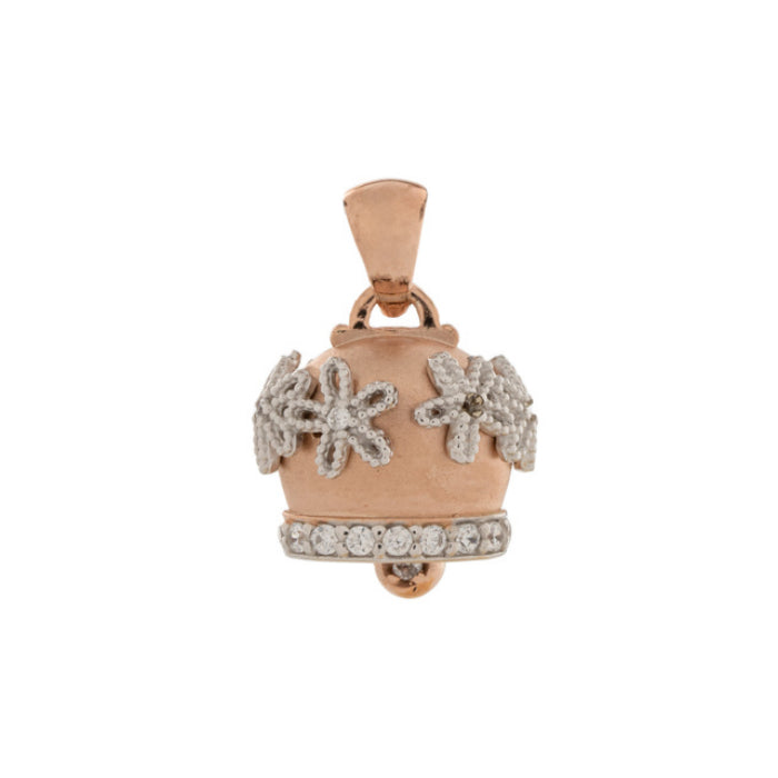 Ciondolo La Campanella di Capri Argento Rosè Zirconi Porta Fortuna CN20D2-ROS