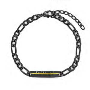 Bracciale Uomo 4US Cesare Paciotti Acciaio Nero Targhetta PVD 4UBR8061