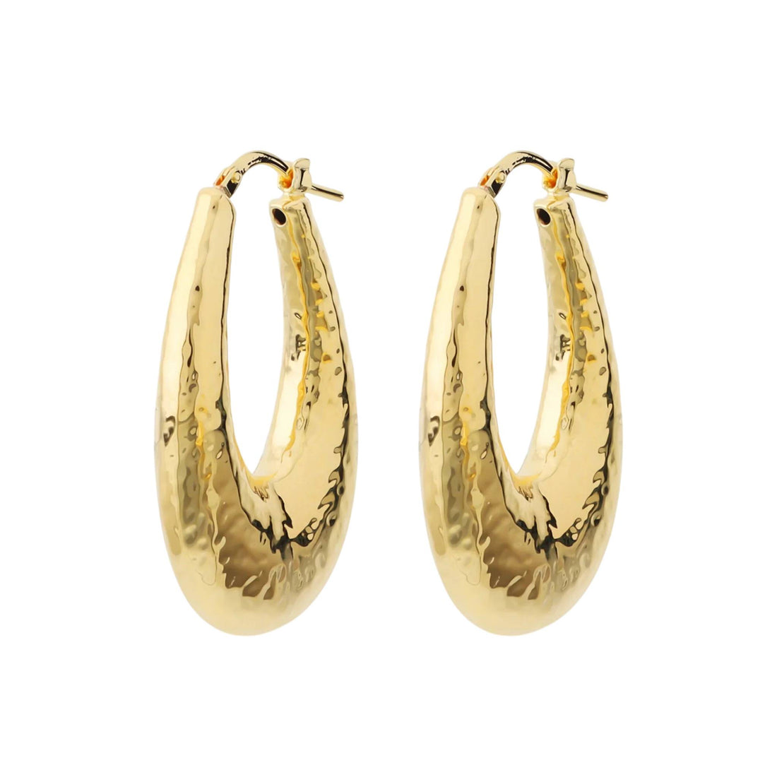 Orecchini Donna Etrusca Pendenti Cerchi Bronzo Dorato Oro 18 KT WSET01007.YG