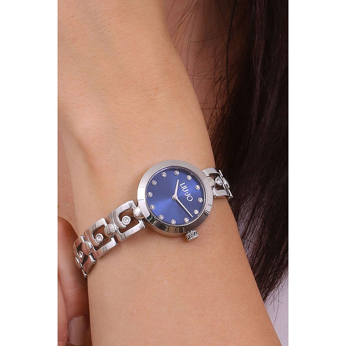 Orologio Donna Liu Jo Acciaio Zirconi Quarzo Solo Tempo Blu TLJ2089