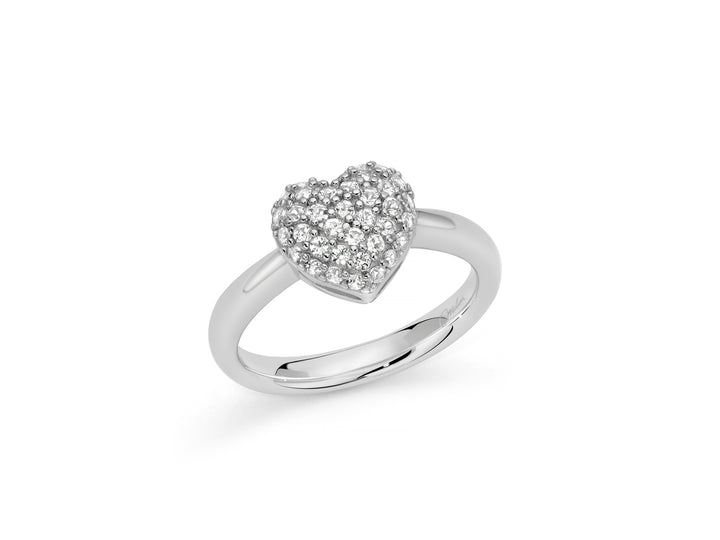 Anello Donna Miluna solitario Argento 925 con Topazi bianchi LID4008