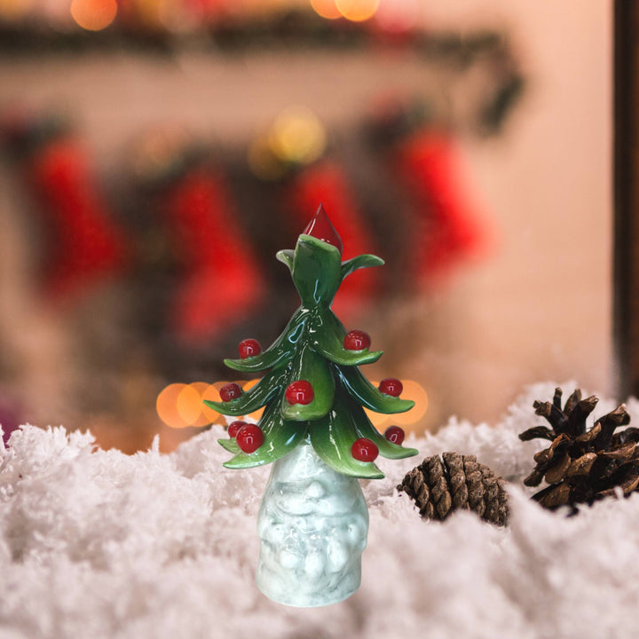 Gnomo Albero di Natale Capodimonte Grigio Bocciolo 17 cm CAP6