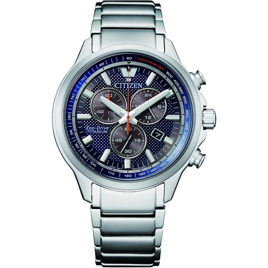 Orologio Uomo Titanio CITIZEN 41mm Eco Drive Cronografo Data Quarzo AT2470-85L