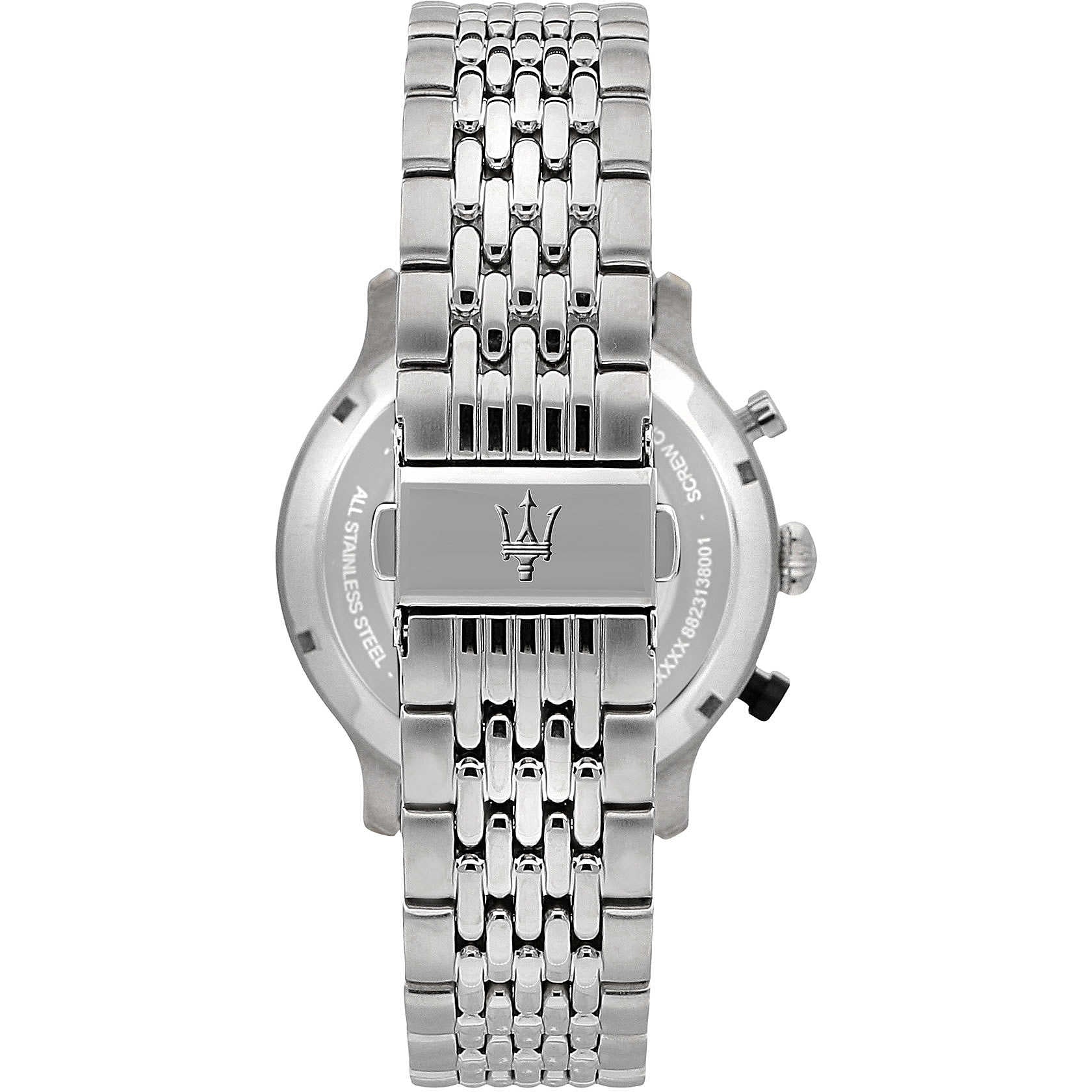 Orologio Uomo Acciaio Maserati Cronografo Quarzo Legend Bianco Nero R8873638001