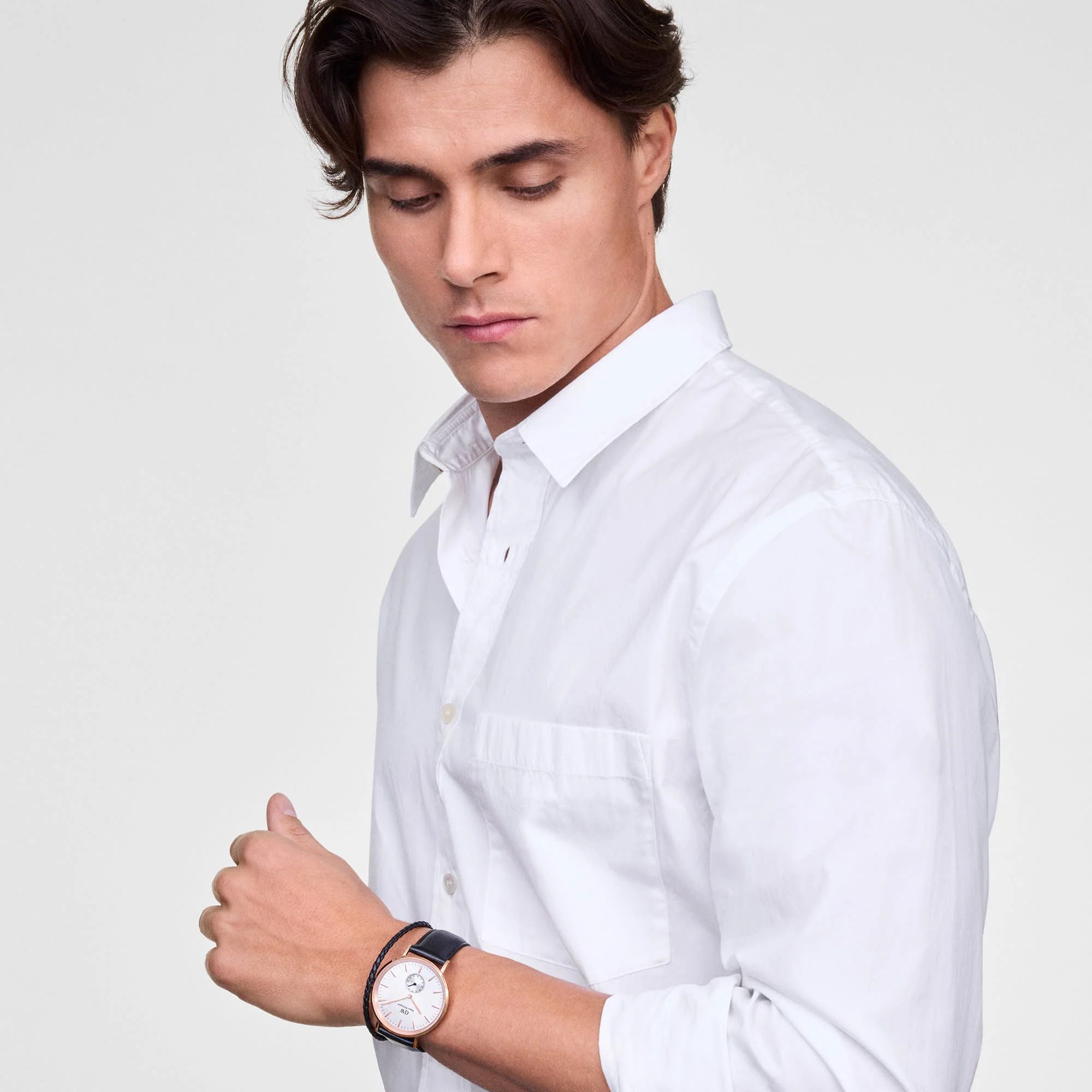 Orologio Uomo Daniel Wellington Classic Piccola Secondi Rosè Nero DW00100870