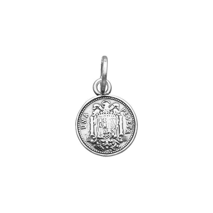 Charm Unsex Giovanni Raspini Argento 925 Moneta Peseta Spagnola Fatta A Mano 06472