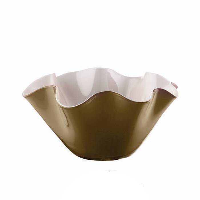 Centrotavola Onlylux Vetro Wave 35 cm Fazzoletto Opale Fumè OL03092