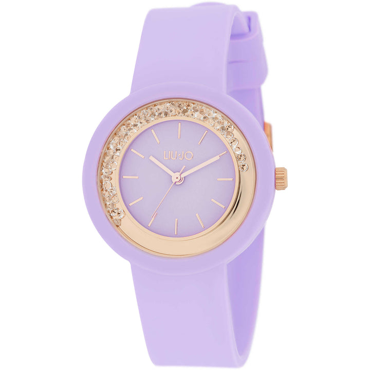 Orologio Donna Bambina Liu Jo Quarzo Solo Tempo Dorato Dancing Gomma Glicine TLJ2204