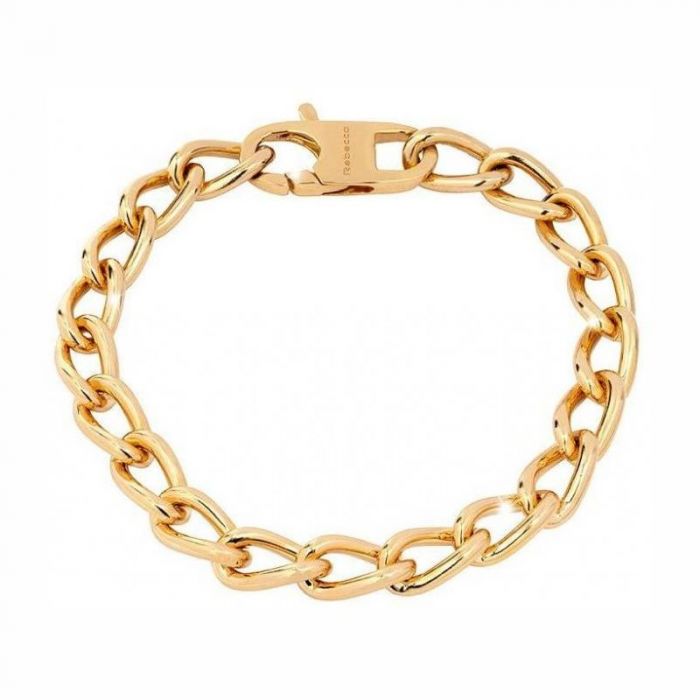Bracciale Donna Rebecca Maglia Grumetta Ovale Media Acciaio Dorato BGUBBO02