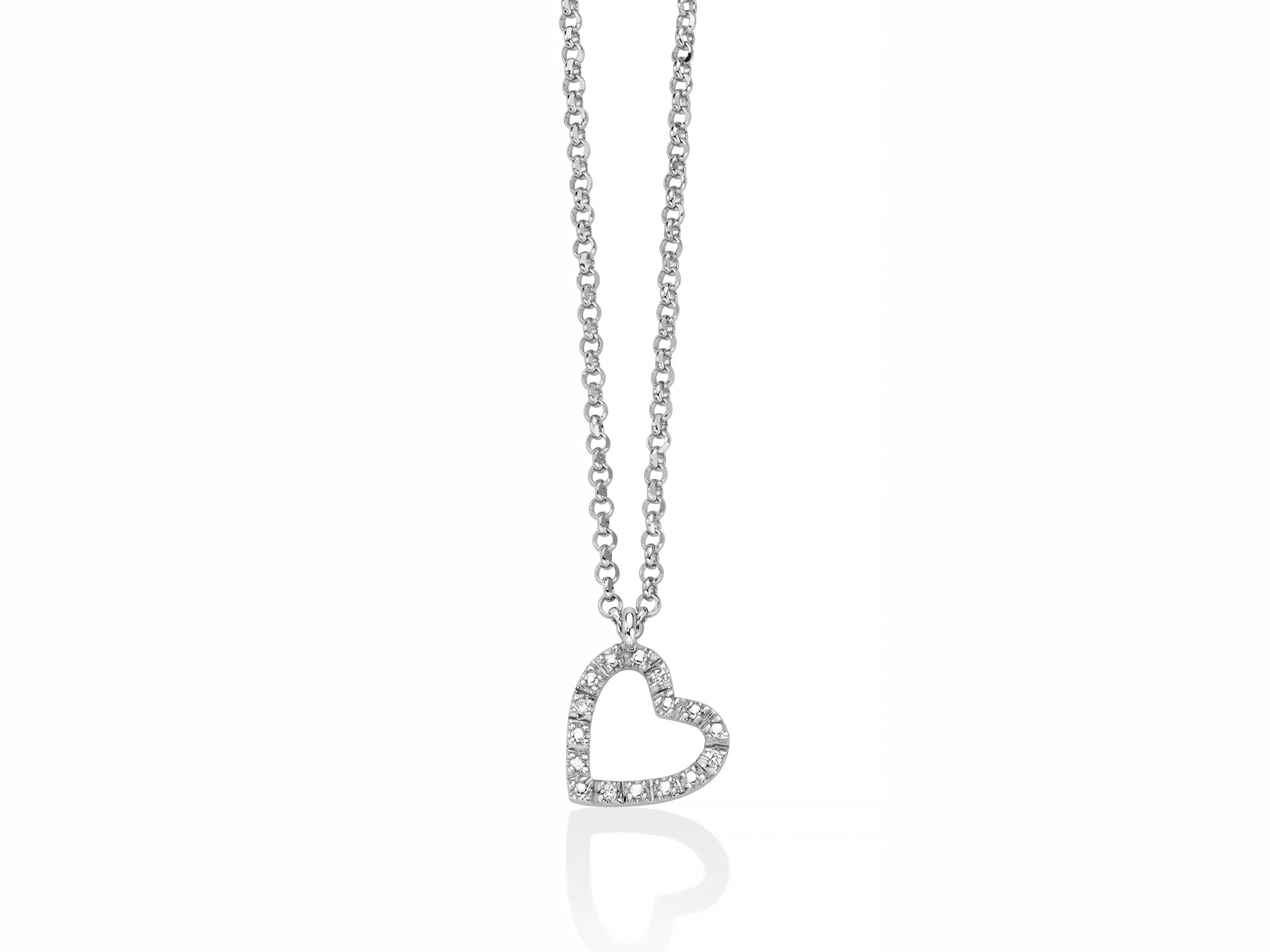 Collana Donna Miluna Cuore Argento 925 con  diamanti CLD4468