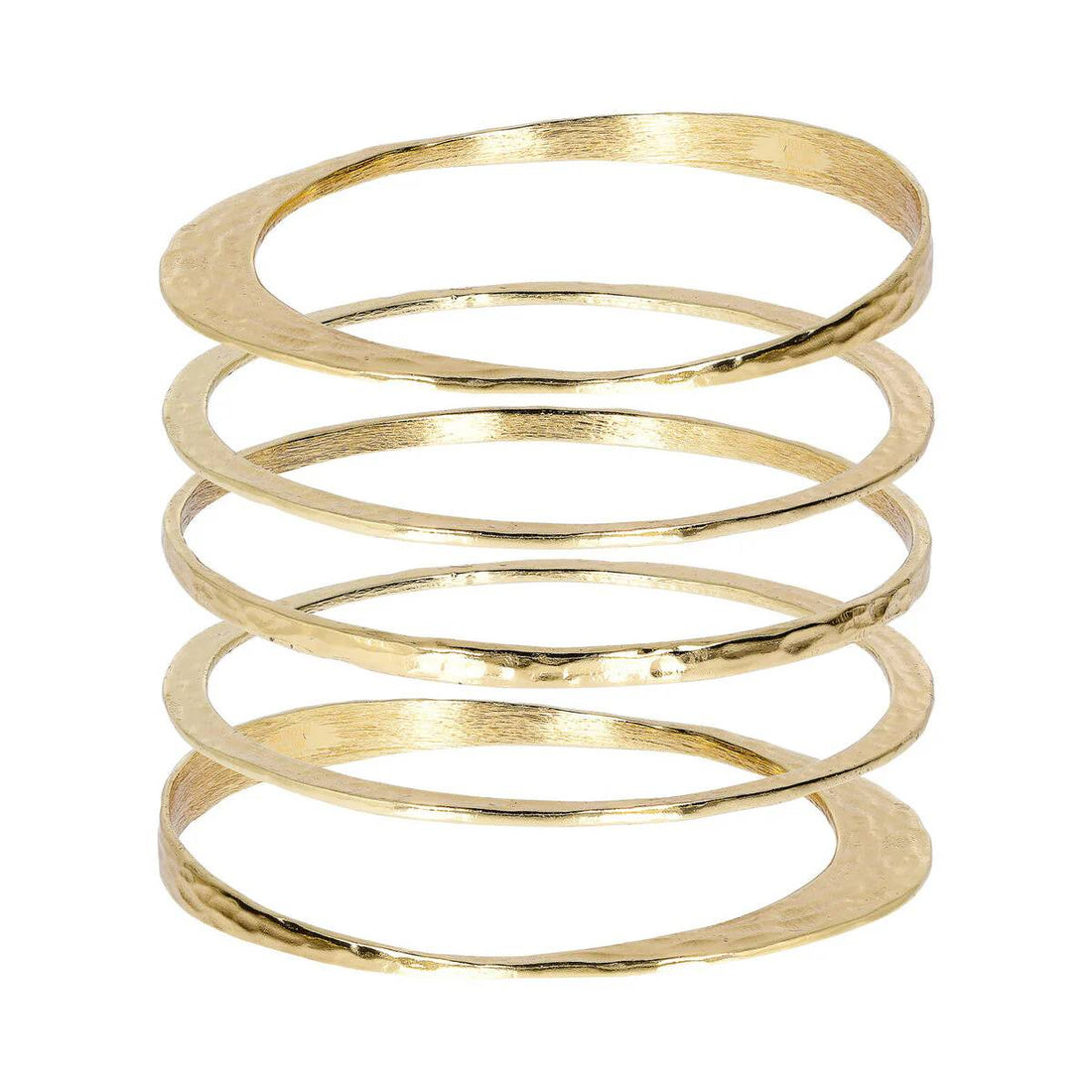Bracciale Donna Etrusca Rigido Set 5 Pezzi Schiava Martellati WSET00337.YG-AVG