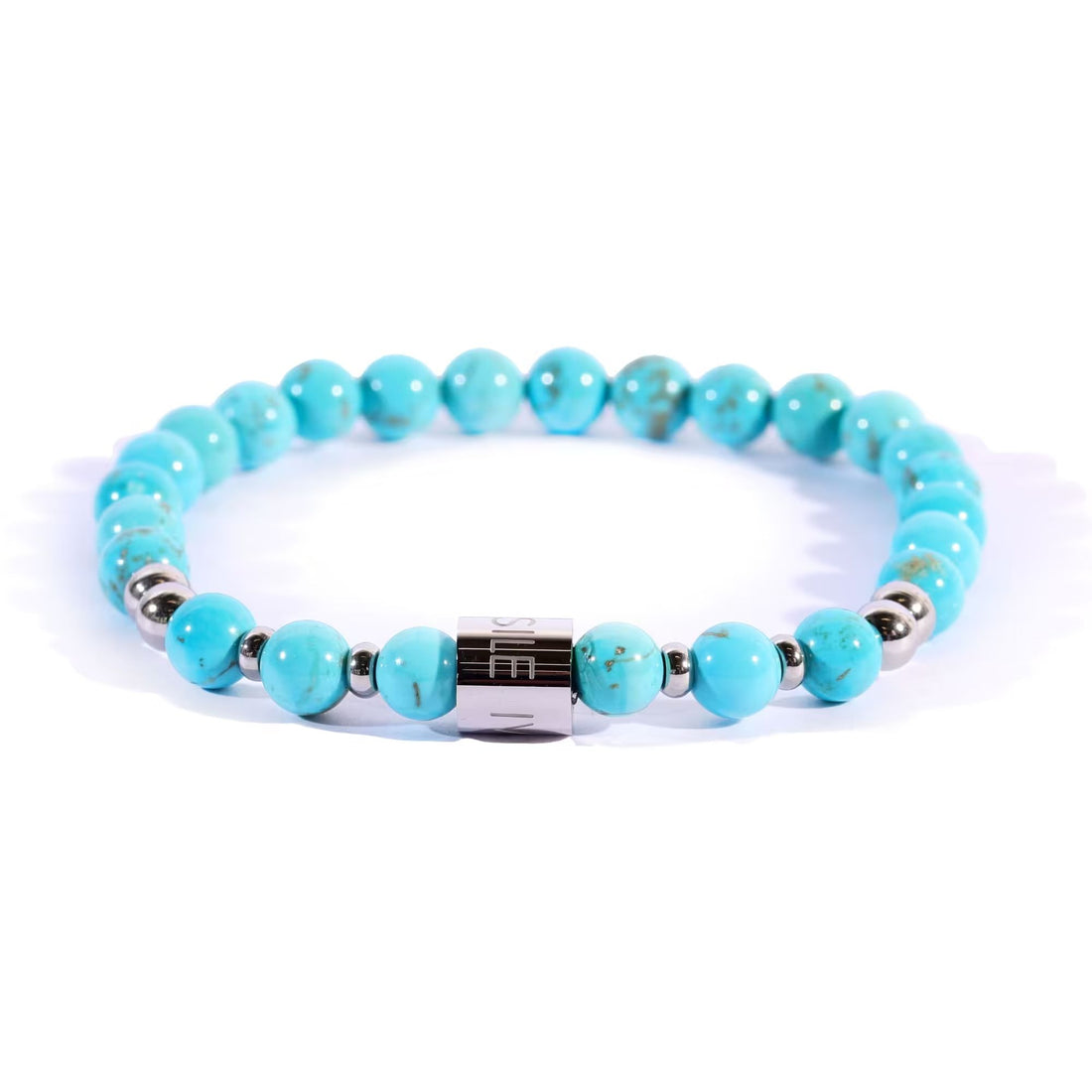 Bracciale Uomo Ivan Basile Elastico Pietra Turchese BE601NA-M