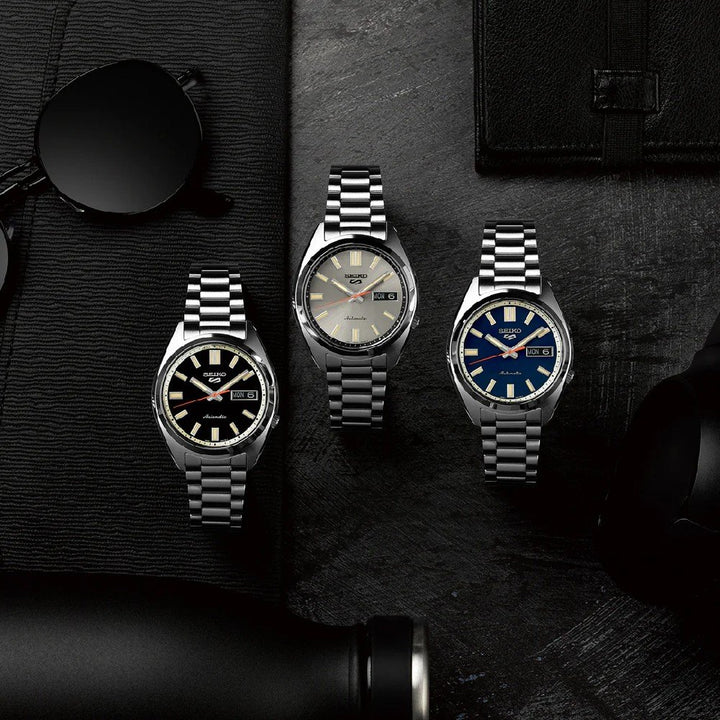 Orologio Uomo Seiko 5 Automatico Nero Riedizione Anni 70 SRPK89K1