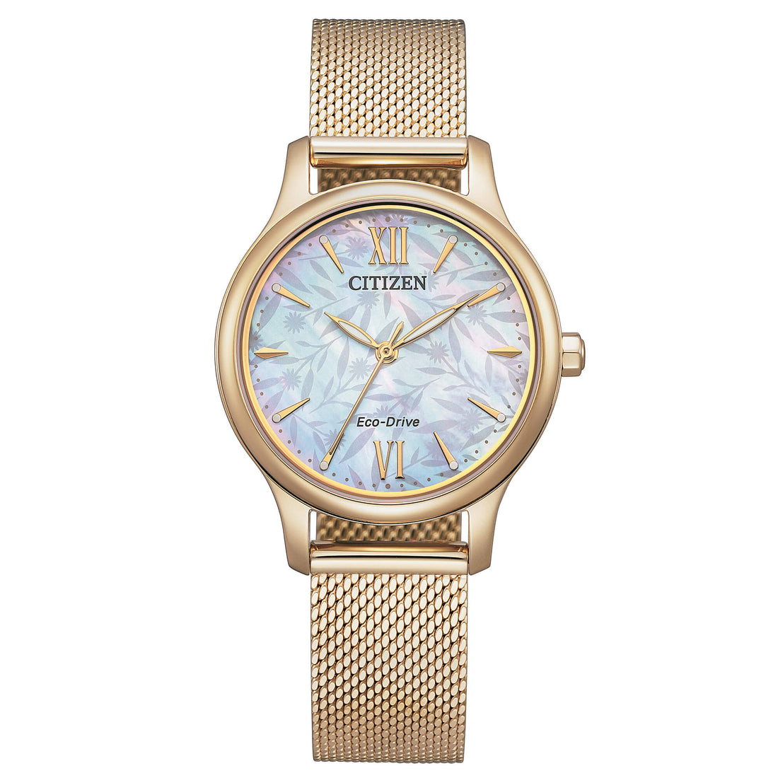 Orologio Donna Citizen Eco Drive Acciaio Dorato Maglia Milano Madreperla EM0892-80D