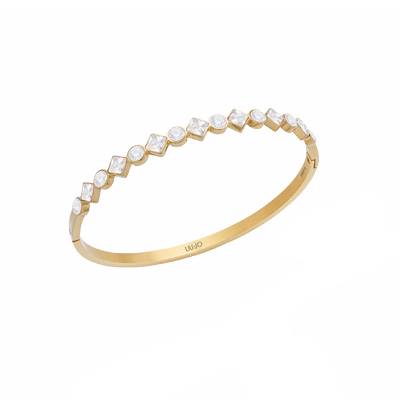 Bracciale Donna Liu Jo Acciaio Gold Rigido Zirconi LJ3037