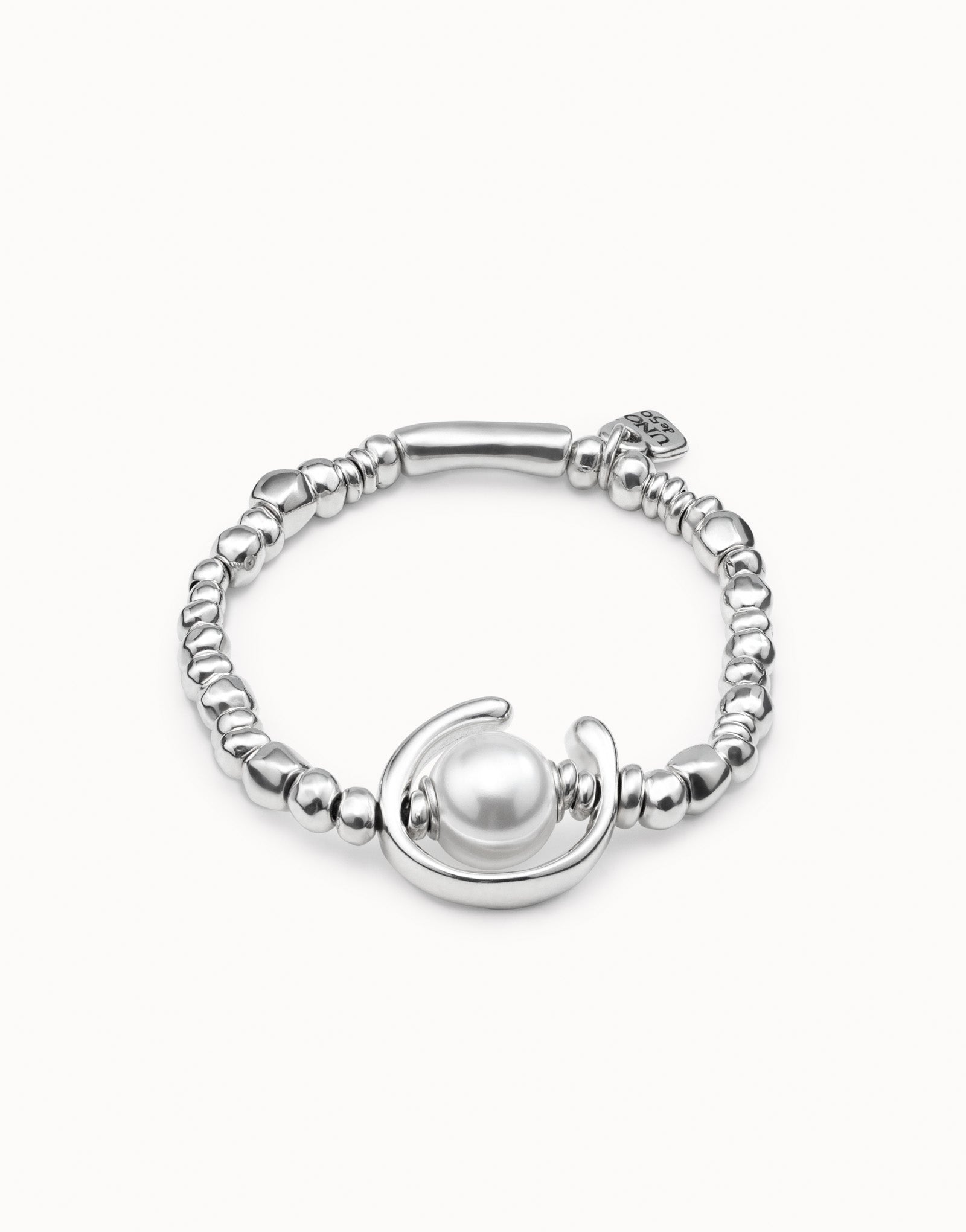 Bracciale Uno De 50 Donna Con Perla Centrale a Molla PUL1358BLMTL0L
