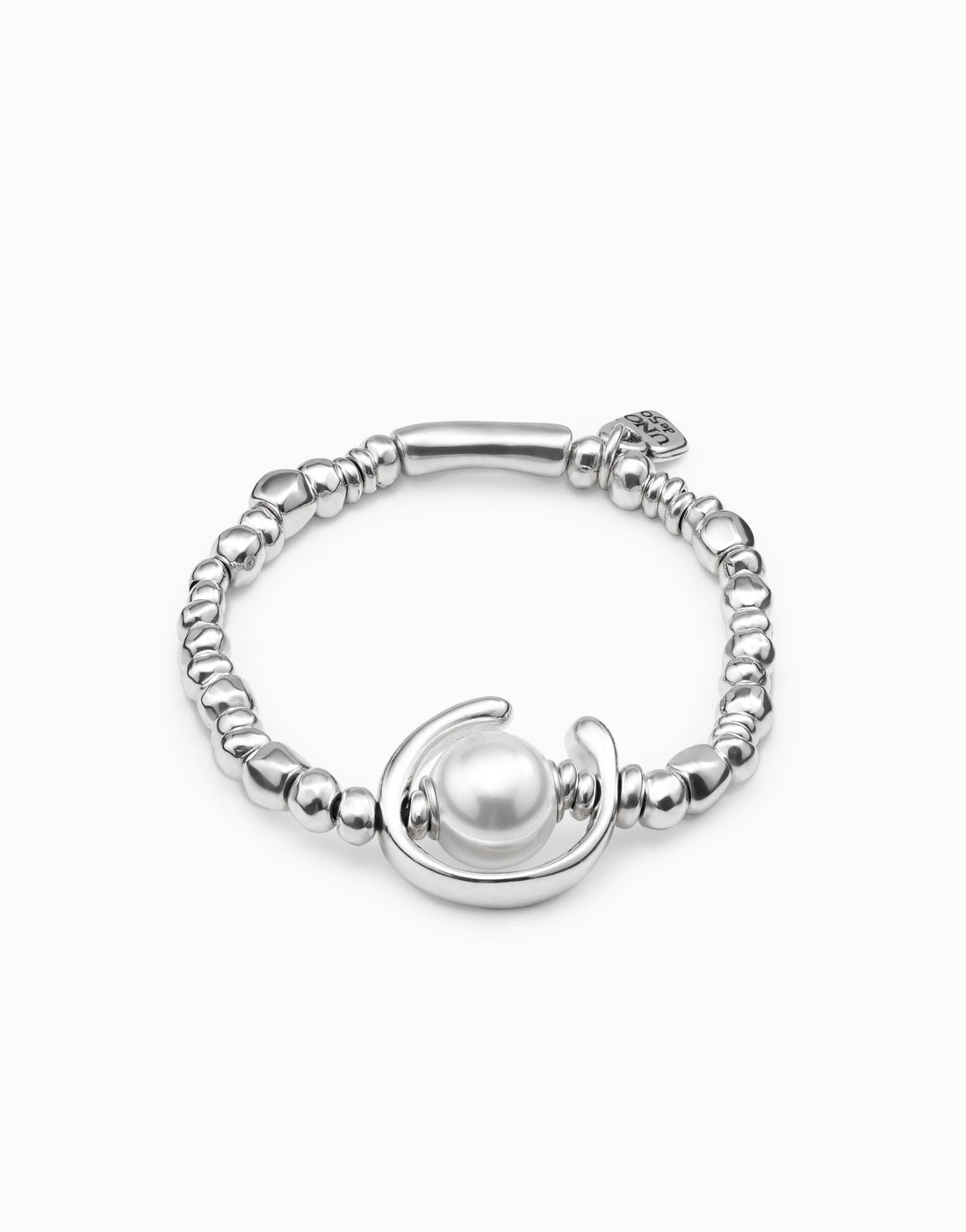 Bracciale Uno De 50 Donna Con Perla Centrale a Molla PUL1358BLMTL0L