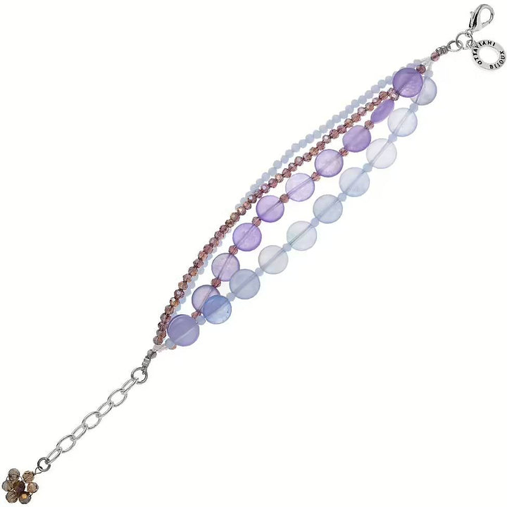 Bracciale Donna Ottaviani Multifilo coralli e quarzi Colorati viola 501072B