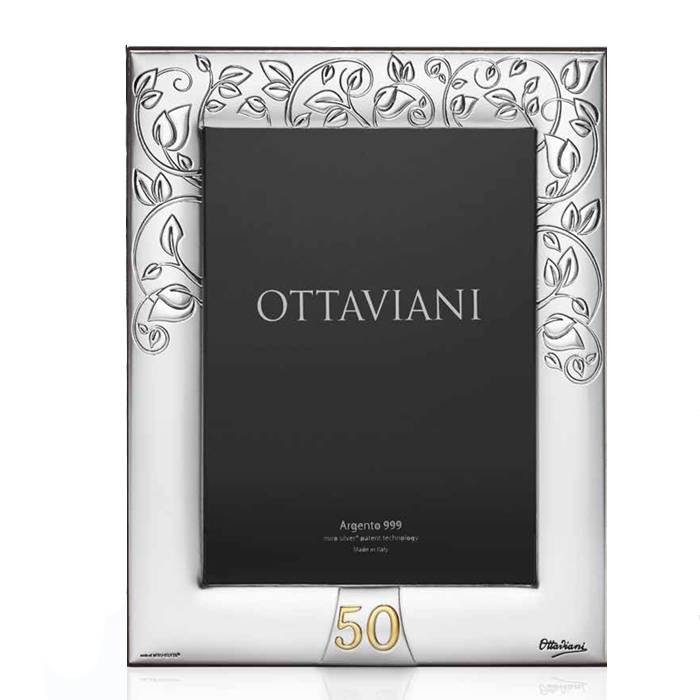 Cornice Ottaviani  Argento 18x24 L'Albero Delle Nozze D'Oro 50 Anni Di Matrimonio 5009